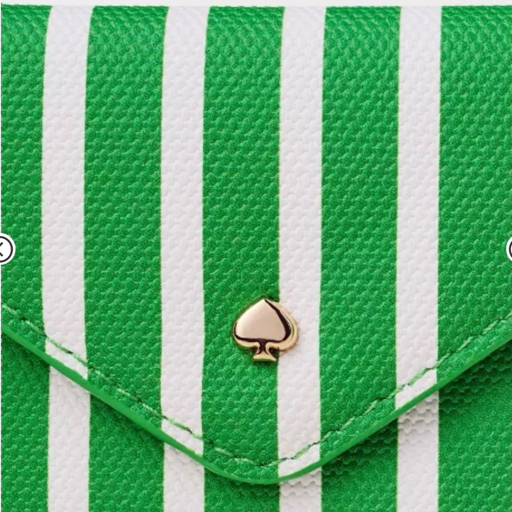 NWT Stripe Envelope Card Case - kate spade new york x Target Green/White - Picture 4 of 4